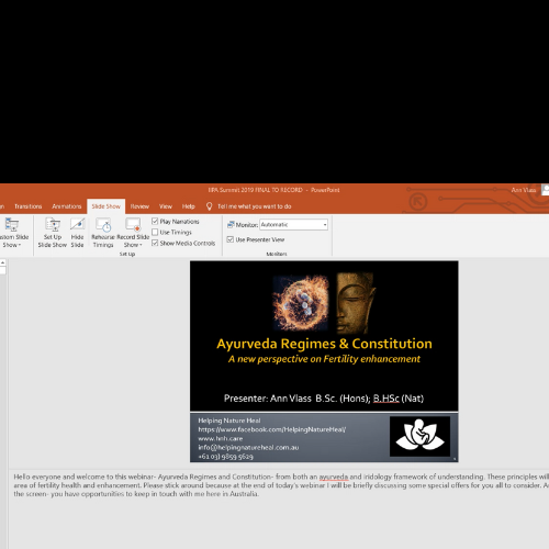 Ayurveda Regimes and Constitution