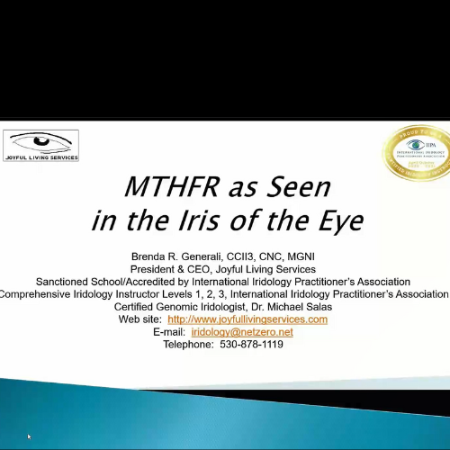 MTHFR as Seen in the Iris of the Eye